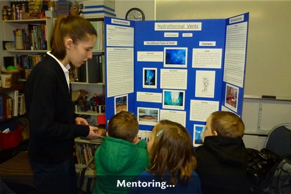 Mentoring: older students teaching younger students